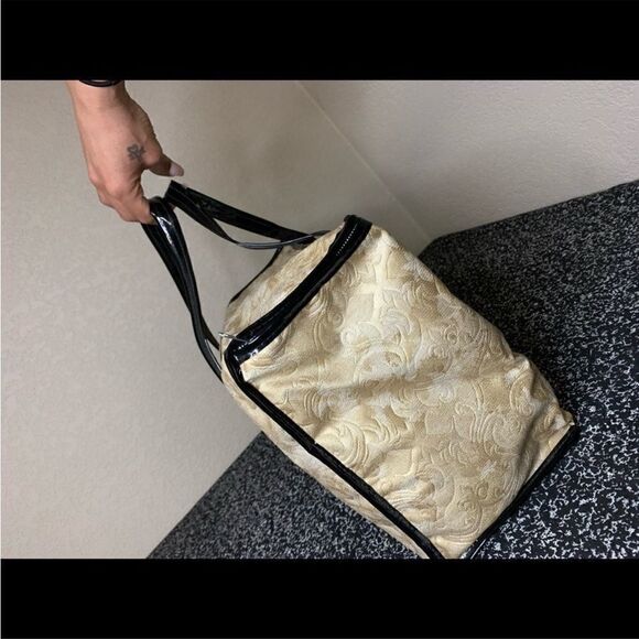 Vintage Gold & Black Rose Square Tote - Picture 3 of 11